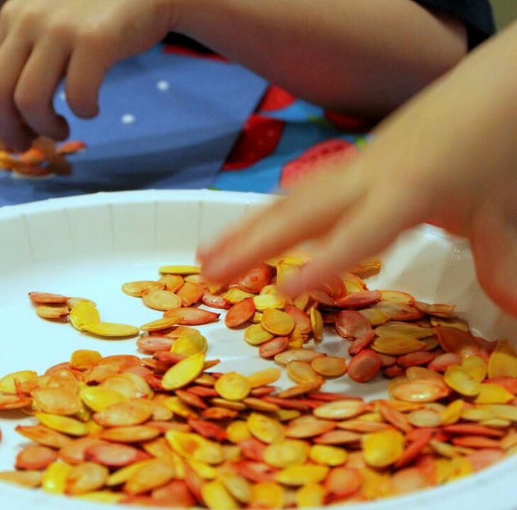 Most recipes with pumpkin seeds for adults are also suitable for children, only with a reduction in volume